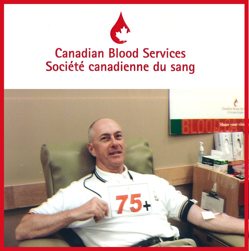 George Darte giving blood